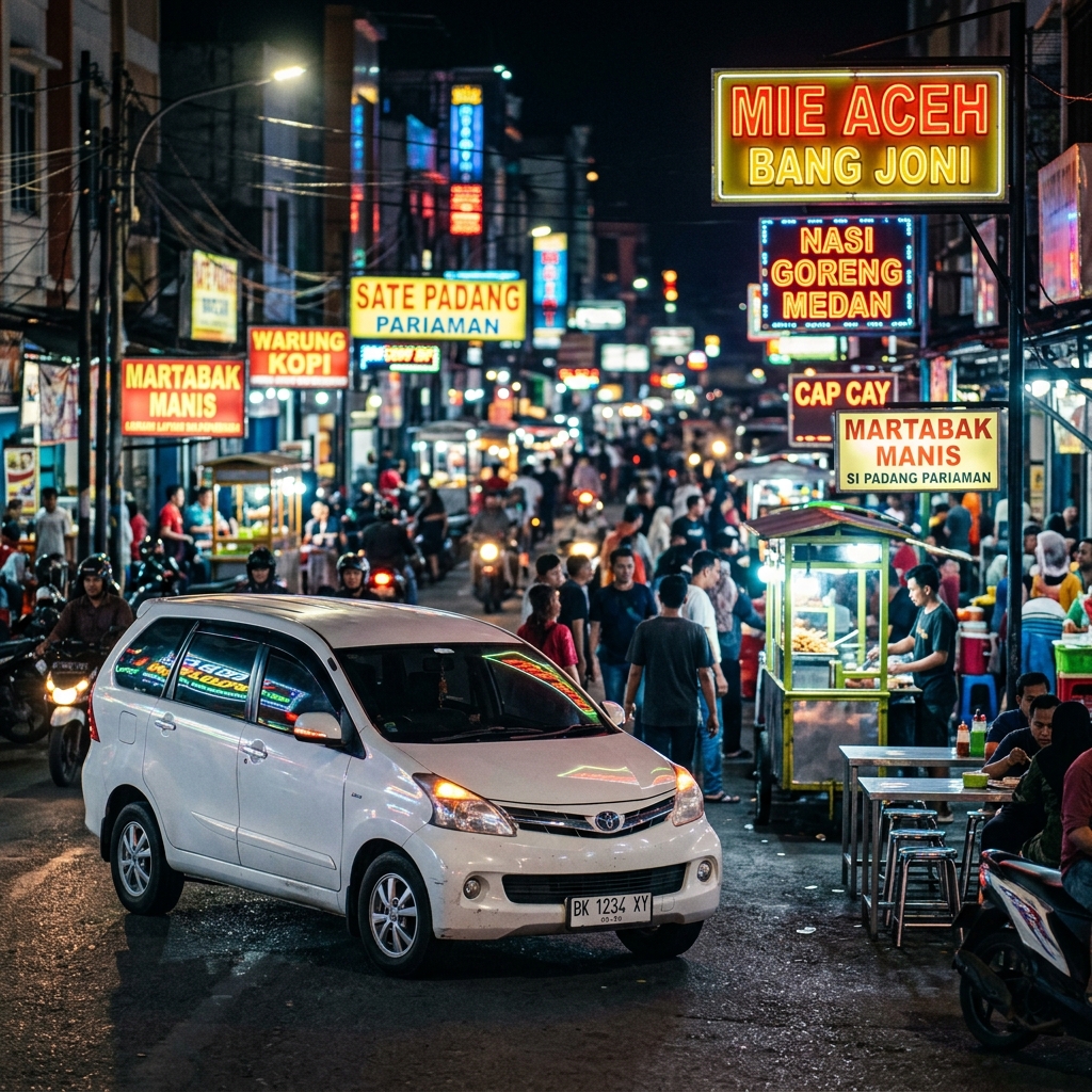 Eksplorasi Kuliner Malam Medan dengan Mobil Rental: Rute Wajib Coba!
